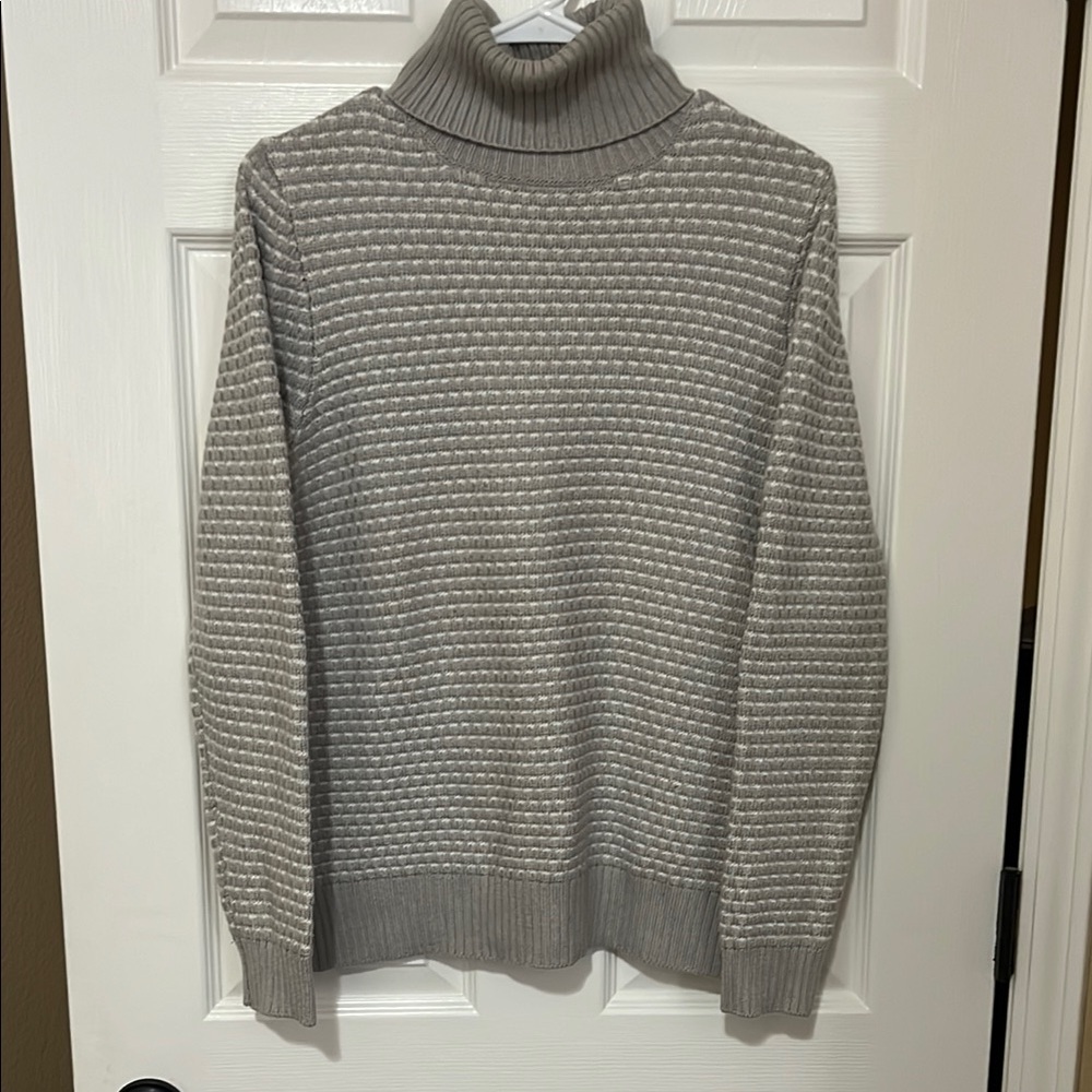 Gray Turtleneck Sweater